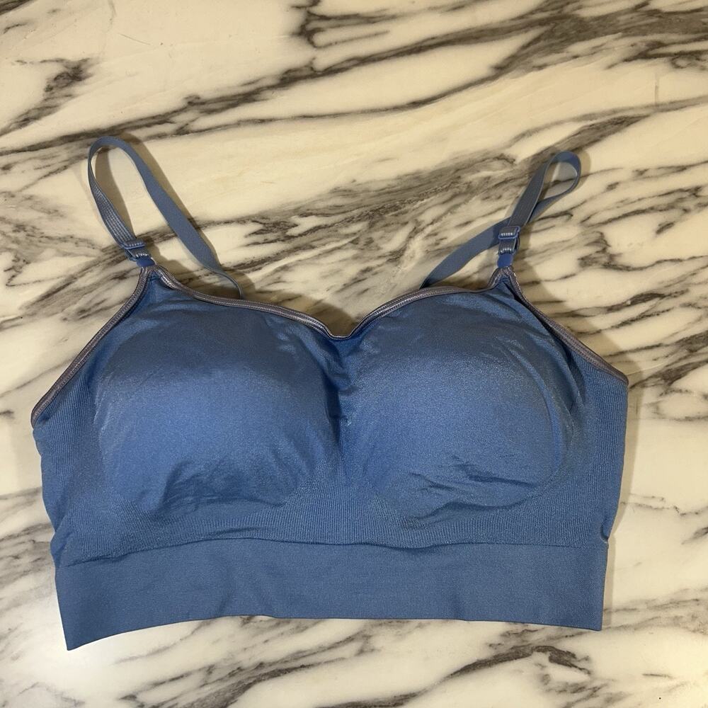 Warner's Women's Easy Does It Bralette‎ RM0911A Blue Size XXL Comfort Bra